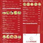 Menu Sushi Kiosque Casablanca March 2024 042609-848600